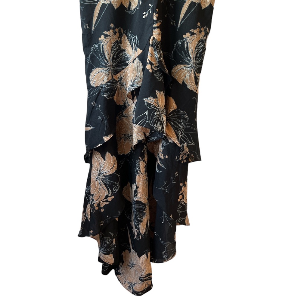 SOLD Lulu’s Darling Daylily Black Floral Print High-Low Maxi Dress - Picture 6 of 12